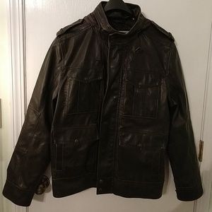 Levis brown/black faux leather jacket.
